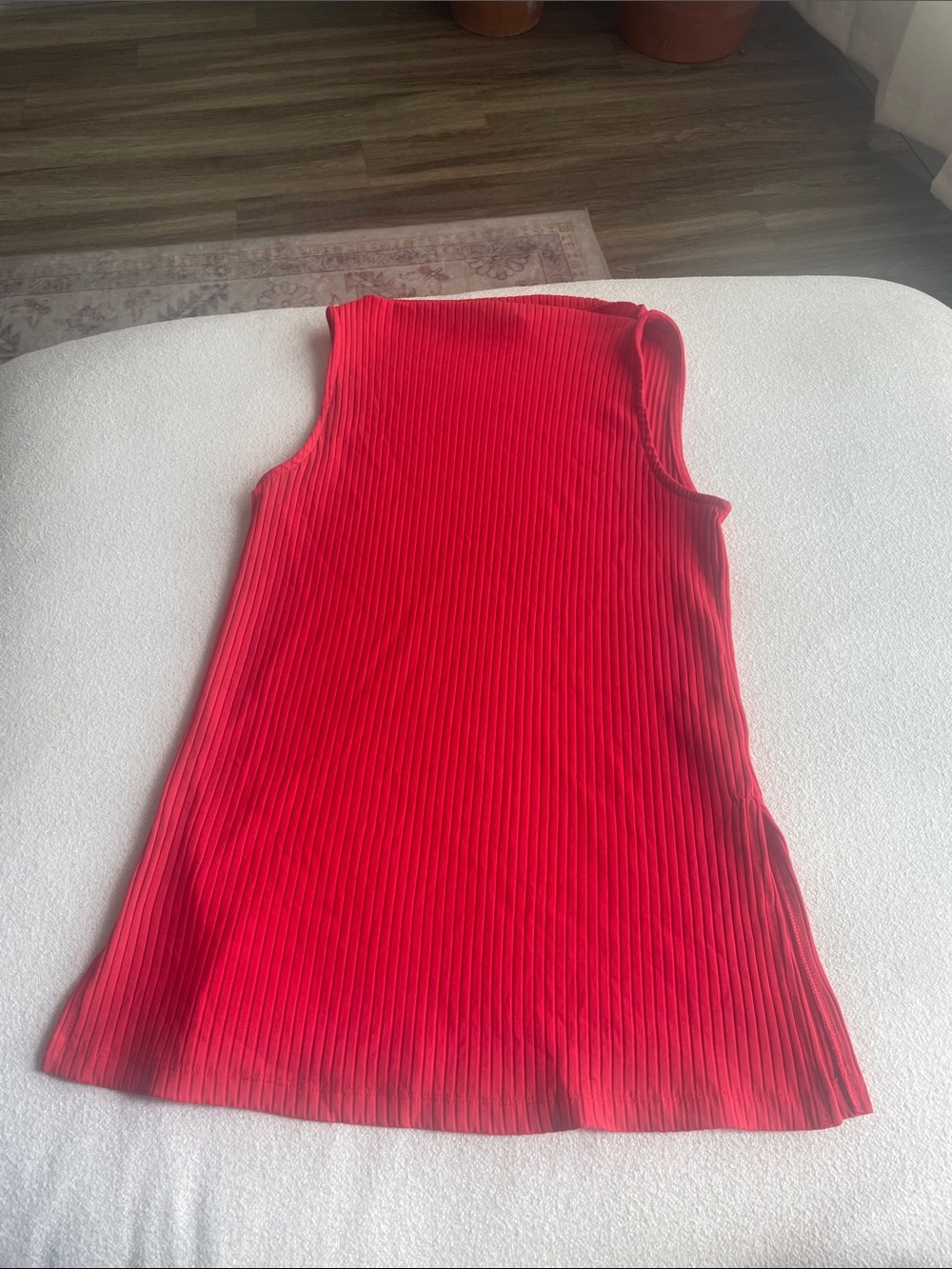 Old Navy Red Ribbed Sleeveless Knit Top